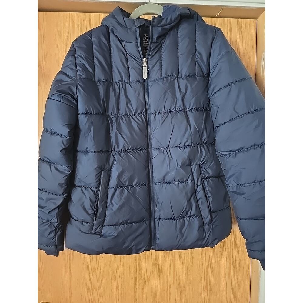 Youth Wonder Nation Navy Blue Hooded Puffer Jacket Size XXL